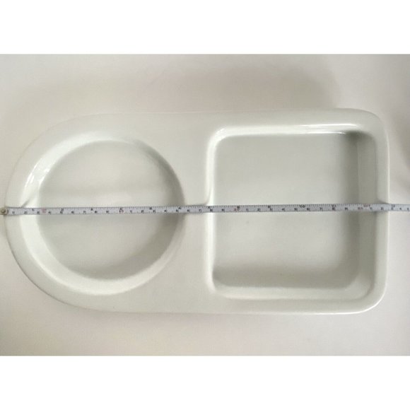 BIA Cordon Bleu Soup Sandwich Tray Brie Round Cheese Cracker White Serving Plate - Picture 5 of 8